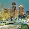 Boston Skyline In Winter Diamond Painting