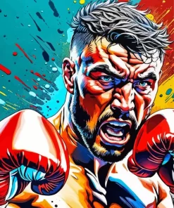 Boxer Splash Art Diamond Painting