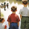 Boys Watching Ducks Diamond Painting