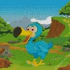 Cartoon Blue Dod Bird Diamond Painting