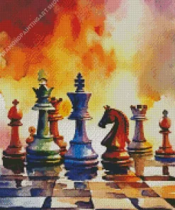 Chess Board Game Diamond Painting
