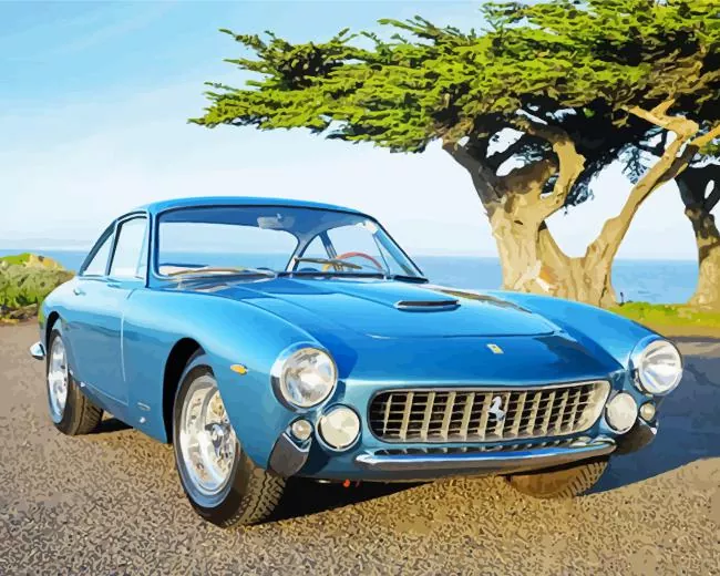 Classic blue ferrari Diamond Paintings Classic Blue Ferrari Diamond Painting