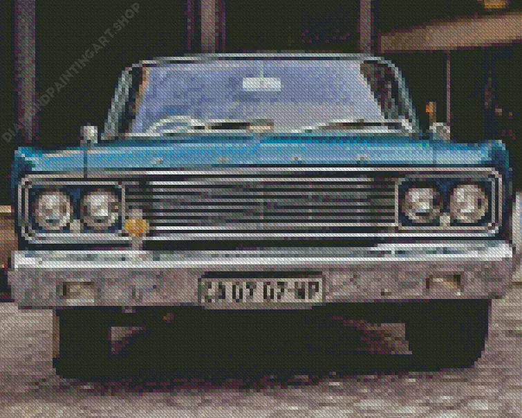 Classic blue ford 500 Diamond With Numbers