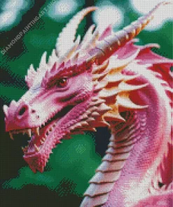 Close Up Pink Dragon Diamond Painting