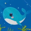 Easy Blue Whale Diamond Painting