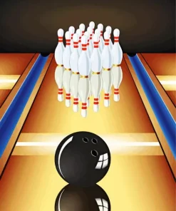 Illustration Bowling Diamond Painting