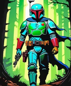 Illustration Boba Fett Diamond Painting