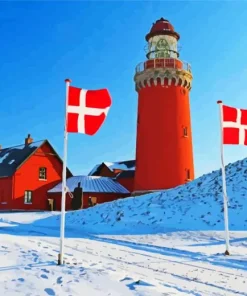 Lemvig Bovbjerg Lighthouse Diamond Painting