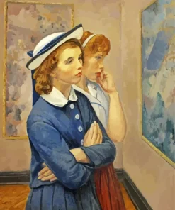 Leon Kroll Girls At The Exhibition Diamond Painting