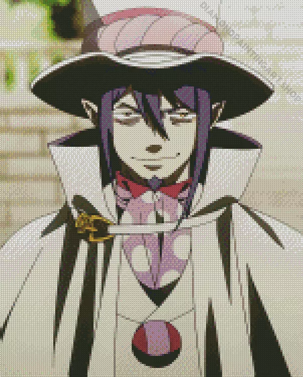 Mephisto Pheles blue exorcist villain Diamond With Numbers Mephisto Pheles Blue Exorcist Villain Diamond Painting