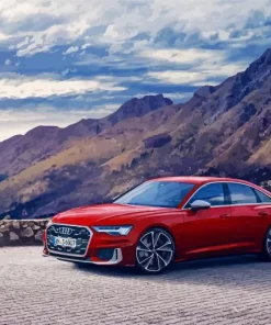 Red Bmw M5 Car Diamond Painting