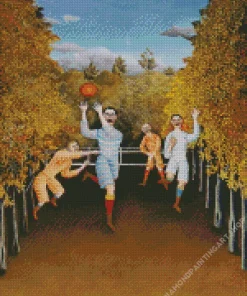 The Football Players By Henri Rousseau Diamond Painting