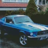 Vintage Blue And White Mustang Diamond Painting