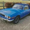 Vintage Blue Triumph Stag Diamond Painting