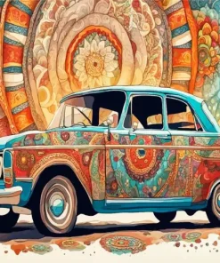 Vintage Bohemian Car Diamond Painting