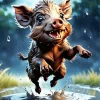 Wild Boar Baby Diamond Painting