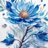 Aesthetic Blue Flower Diamond Painting
