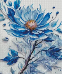 Aesthetic Blue Flower Diamond Painting