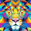 Aesthetic Colorful Abstract Lion Art Diamond Painting
