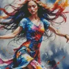 Aesthetic Female Dancer Diamond Painting
