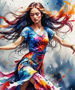Aesthetic Female Dancer Diamond Painting