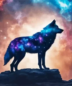 Aesthetic Galaxy Wolf Art Diamond Painting