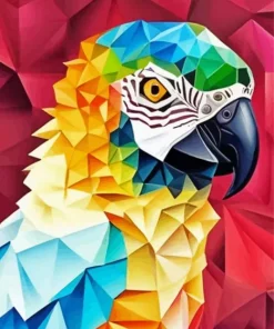 Aesthetic Geometric Parrot Art Diamond Painting