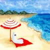 Aesthetic Ghost At The Beach Art Diamond Painting