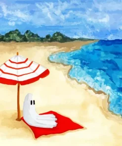 Aesthetic Ghost At The Beach Art Diamond Painting