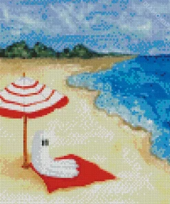 Aesthetic Ghost At The Beach Art Diamond Painting