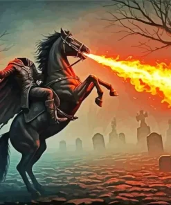 Aesthetic Headless Horseman Art Diamond Painting