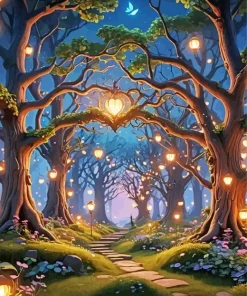 Aesthetic Magical Forest Diamond Painting