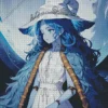 Anime Blue Witch Diamond Painting