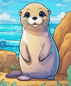 Baby Walrus Diamond Painting