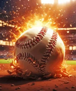 Baseball Fire Diamond Painting