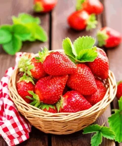 Basket Of Strawberries Diamond Painting