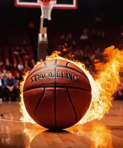 Basketball On Fire Diamond Painting