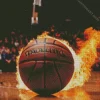 Basketball On Fire Diamond Painting