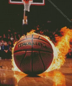 Basketball On Fire Diamond Painting