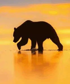 Bear Silhouette Diamond Painting