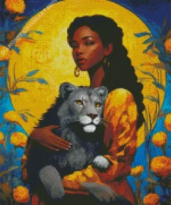 Beauty And The Lion Diamond Painting
