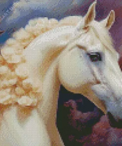 Beige Horse Diamond Painting