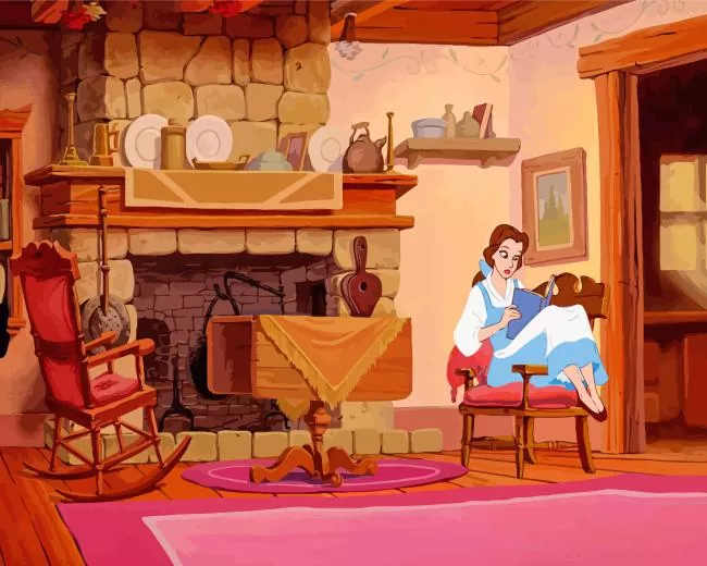 belle reading Diamond Paintings Belle Reading Diamond Painting
