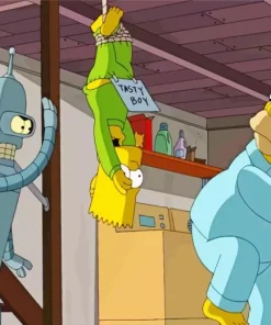Bender And Homer Diamond Painting