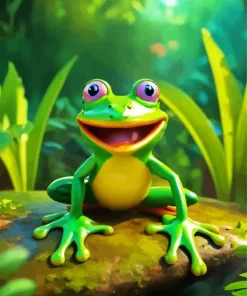 Big Mouth Frog Diamond Painting