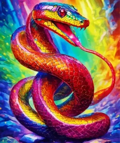 Big Rainbow Snake Diamond Painting