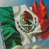 Bird In Mexican Flag Diamond Painting