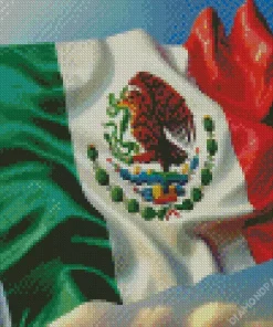 Bird In Mexican Flag Diamond Painting