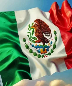 Bird In Mexican Flag Diamond Painting