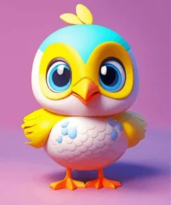 Bird With Big Eyes Diamond Painting